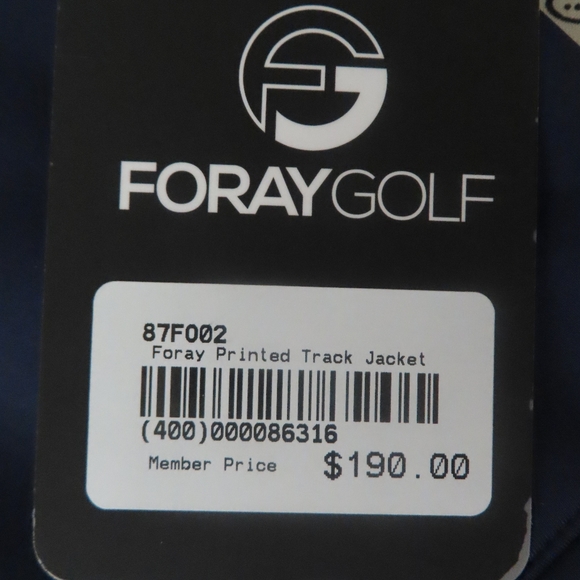 foray print track edit jacket sz M navy blue NWT MSRP $190.00 - Picture 7 of 7